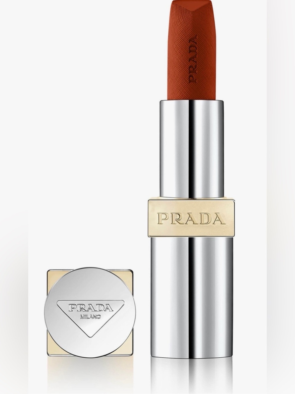 Prada Monochrome Hyper Matte Lip Color in Arancio - Brand New in the Box!